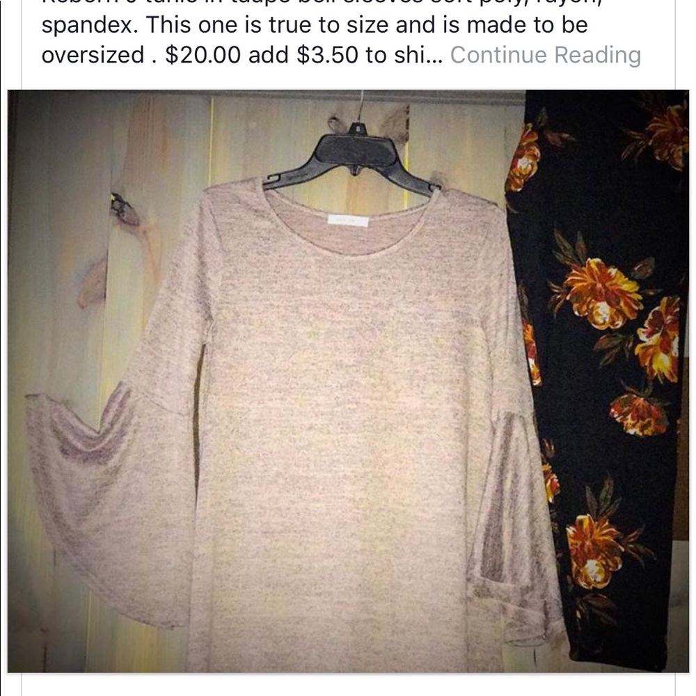 Bell sleeve sweater tunic